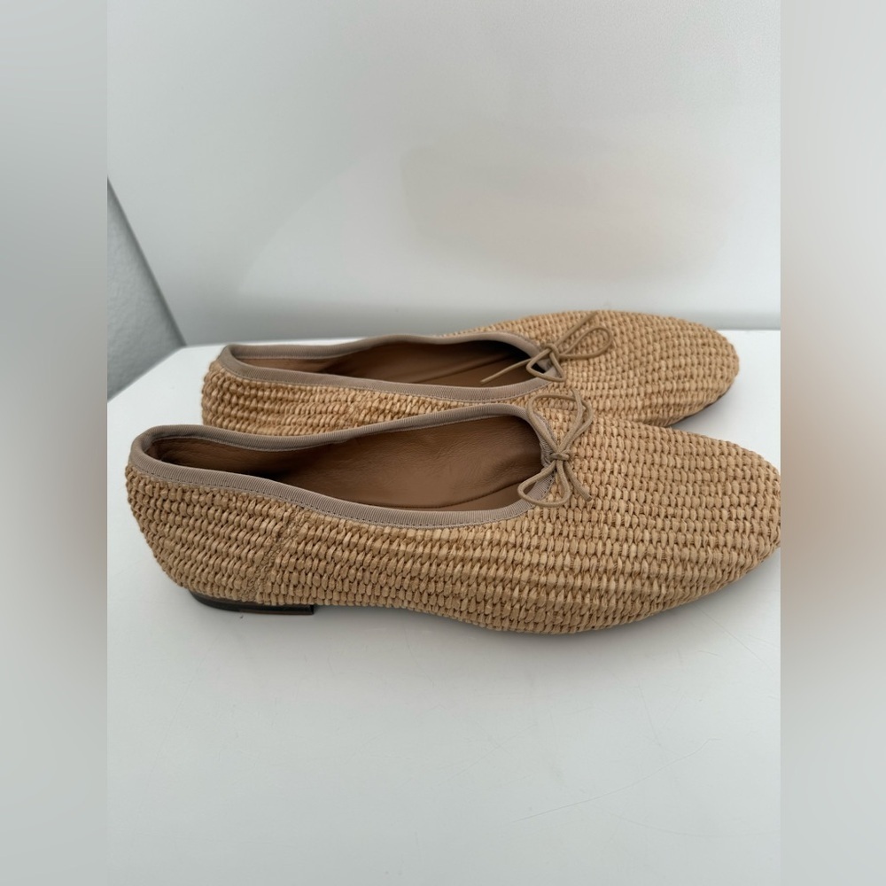 Mansur Gavriel Tan Woven Ballet Flats size 371/2 - Picture 5 of 8